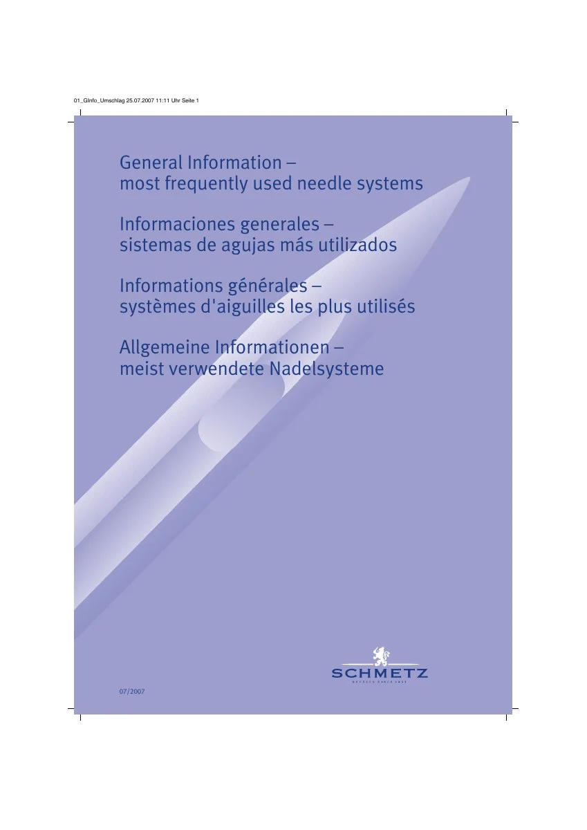 PDF preview: Principal industrial needle systems