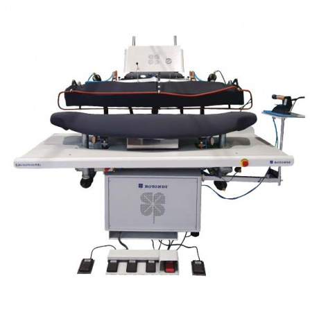 Rotondi FRV U-339DO Vertical full back press for L&R sides and back – double buck. Equipped with Leonardo computer and precision pressing device