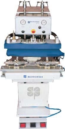 Rotondi LBLV AT Automatic unit for pocket flap pressing. Equipped with Leonardo computer