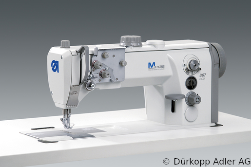 867-190040 Одноигольная машина челночного стежка с плоской платформой. Нижний, игольный транспортеры и верхний альтернирующий транспортер лапка  (0867 990002 075)
