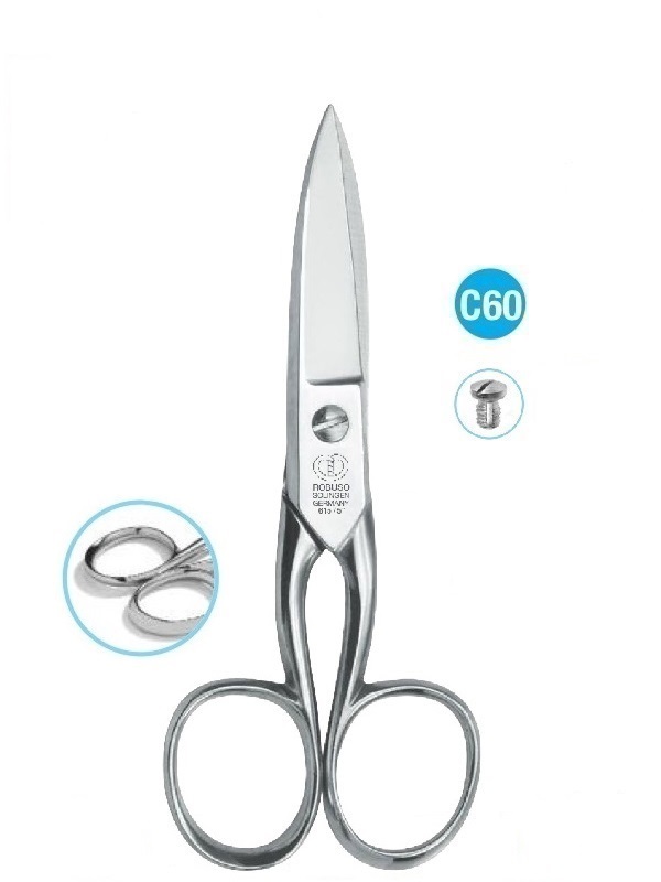 ROBUSO 614/E/5" Solingen scissors for cutting leather, upholstery, and fabric.