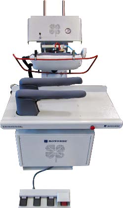 Rotondi FRVJ-50 Vertical full back press with concave bucks for forearm pressing