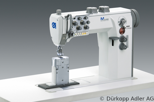 868-290322 Dürkopp Adler 2-Needle lockstitch post bed bottom feed, needle feed and alternating foot top feed sewing machine (0868 990009 214)