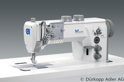 867-190322 Одноигольная машина челночного стежка с плоской платформой. Нижний, игольный транспортеры и верхний альтернирующий транспортер лапка (0867 990003 138)
