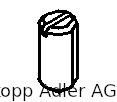 9205 023658 — threaded pin M4X8 R