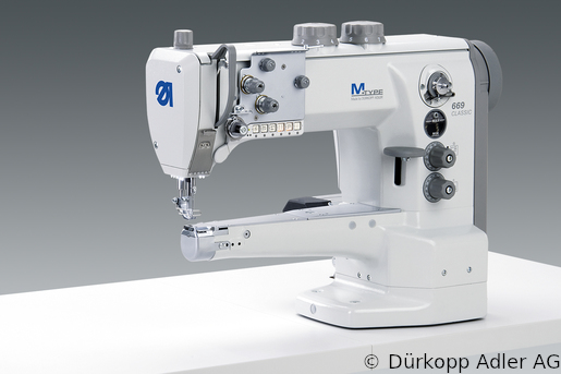 669-180312 Dürkopp Adler 1-Needle lockstitch cylinder arm bottom feed, needle feed and alternating foot top feed sewing machine (0669 990003 070)