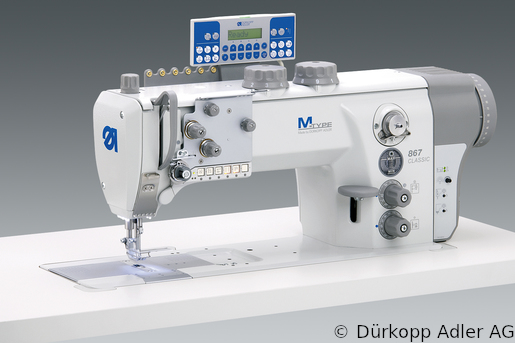 867-190342-M Dürkopp Adler 1-Needle lockstitch flatbed bottom feed, needle feed and alternating foot top feed, integrated sewing drive sewing machine (0867 990204 003)