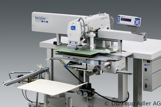 743-221-01 Dürkopp Adler 1-Needle lockstitch one-point darts and waist pleats sewing unit (1970 991221 001)