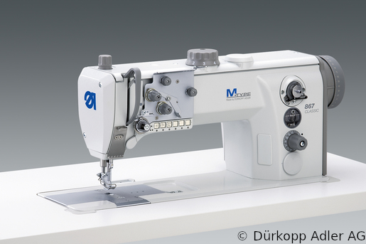867-190122 Dürkopp Adler 1-Needle lockstitch flatbed bottom feed, needle feed and alternating foot top feed sewing machine (0867 990018 086)