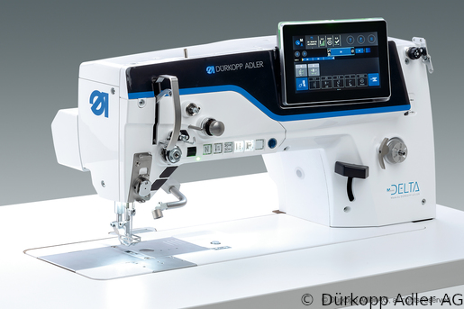 D867-190942 Одноигольная швейная машина челночного стежка с плоской платформой со встроенным приводом, с нижним, игольным и верхним альтернирующим транспортером лапкой для средних и тяжелых материалов. DELTA (4867 990004 010)