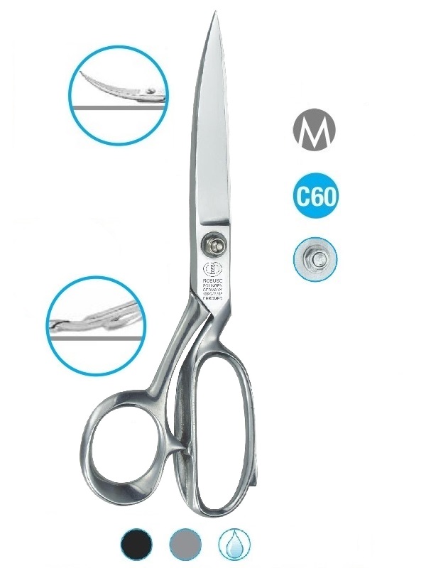 ROBUSO 1026/4/B-CR/8" Solingen Edge Cutting Shears for Impregnated Carbon and Fiberglass Fabrics