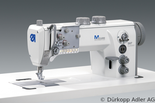 867-190342 Одноигольная машина челночного стежка с плоской платформой. Нижний, игольный транспортеры и верхний альтернирующий транспортер лапка  (0867 990004 096)