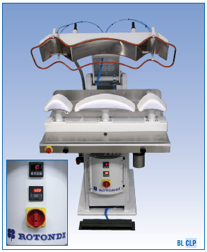 Rotondi BL/CLP Series Air operated collar and cuff press