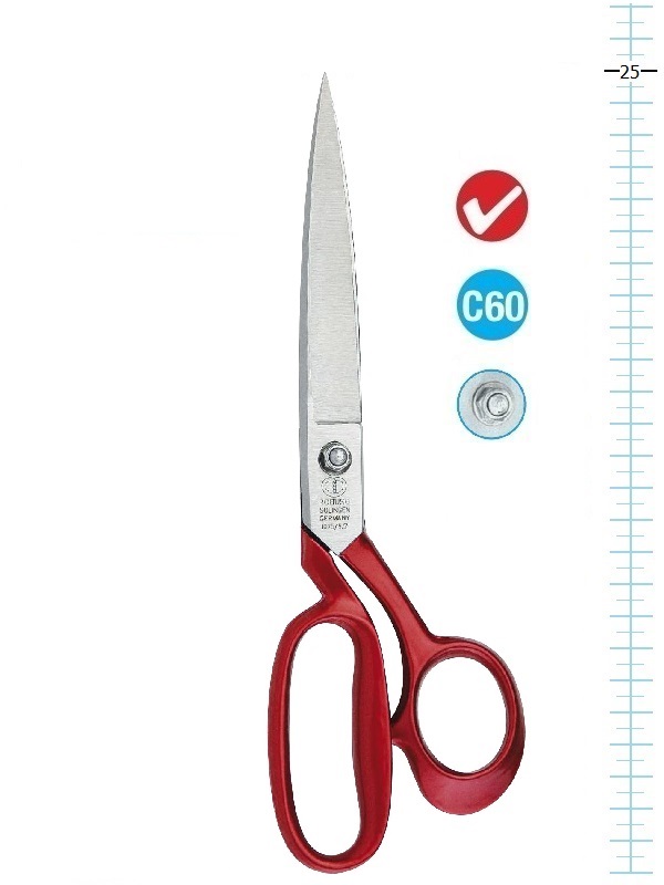 ROBUSO 1025/C Solingen scissors for cutting leather, upholstery, and fabric.