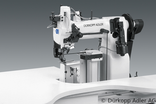697-15155 Dürkopp Adler 1-Needle lockstitch post bed bottom feed, needle feed and alternating foot top feed sewing machine (0697 015155 072)