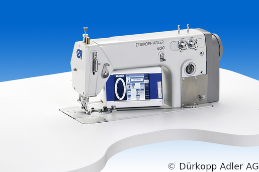 630-10-10 Dürkopp Adler 1-Needle two thread-chainstitch flatbed programmed pre-gathering CNC step motor technology sewing unit (0630 990002 009)