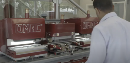 OMAC 740 Hydraulic Punching and Sizing Machine with two heads