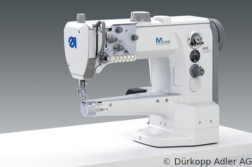 669-180112 Dürkopp Adler 1-Needle lockstitch cylinder arm bottom feed, needle feed and alternating foot top feed sewing machine (0669 990002 073)