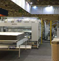 Teknomac TK380-TK391-TK303 Complete automatic line to wrap, press, fold into 3 sections and roll up mattresses.