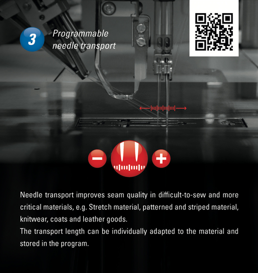 755- Dürkopp Adler 2-Needle lockstitch runstitching of piped pockets, flap pockets and welt pockets (0755 991002 004)