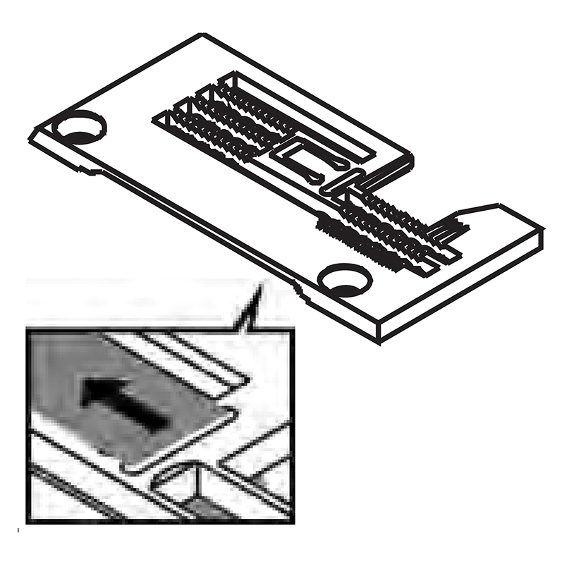 Y95261A Needle Plate — Needle Plate for Yamato Coverstitch Machine Suitable for machine: