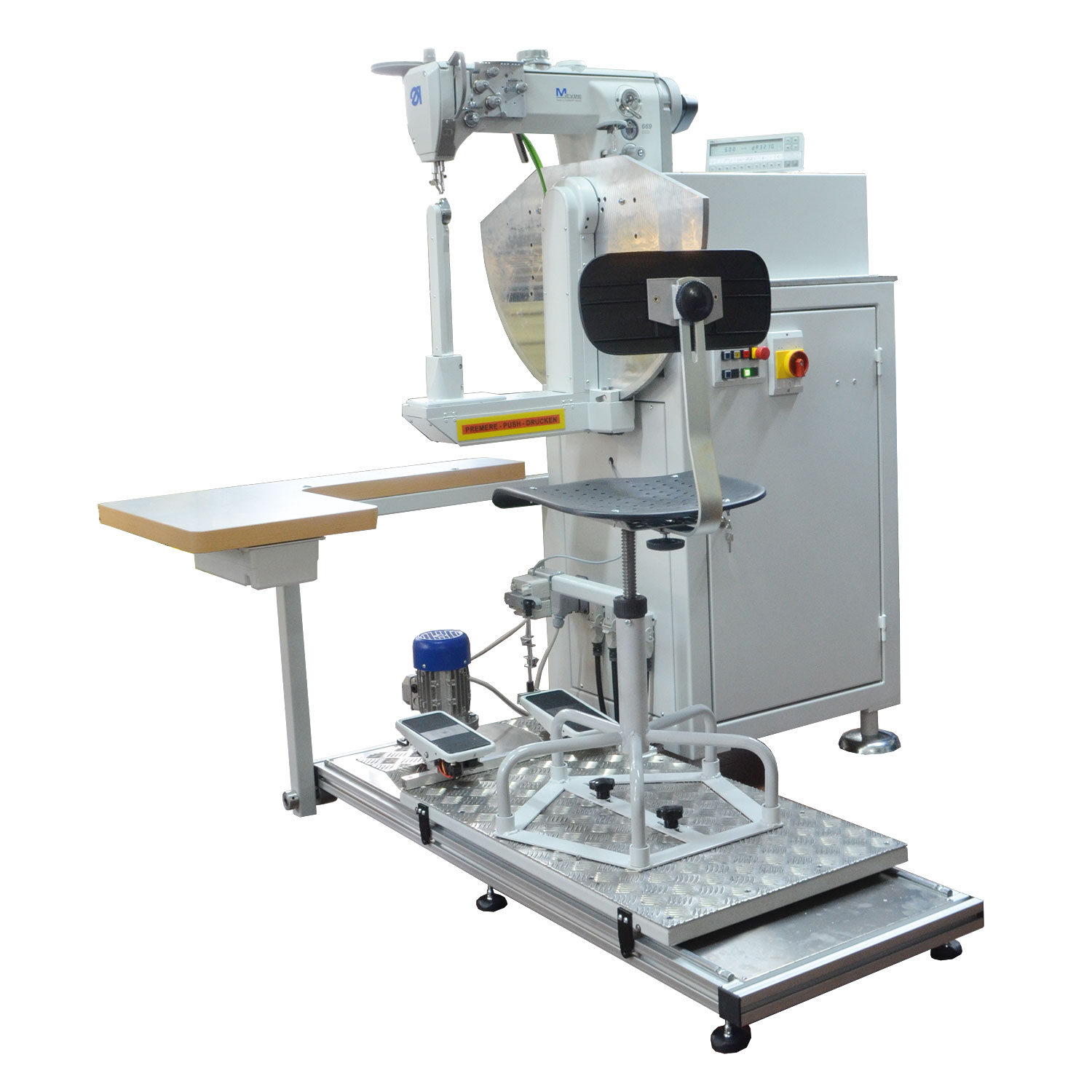 VBO XXS DOUBLE FEEDING Single needle lockstich sewing machine with oscillating arm and XXS post bed