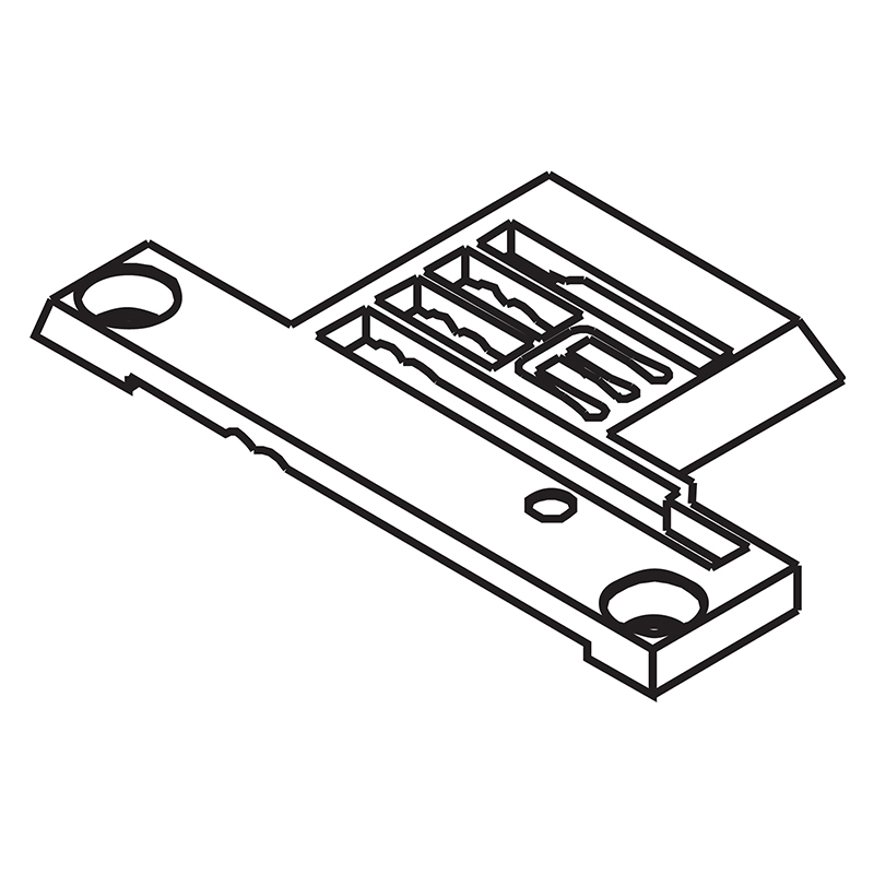 257025B56 Needle Plate — Needle Plate for Pegasus Coverstitch Machine Suitable for machine: