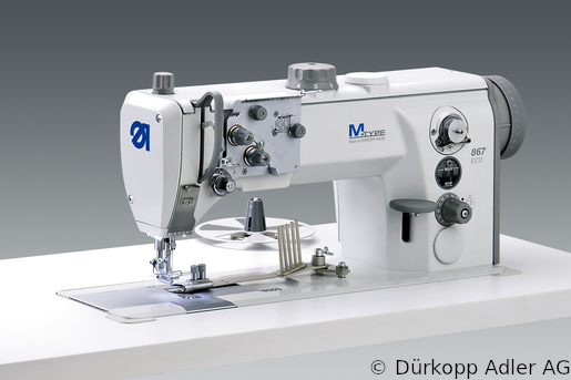 867-392040 Одноигольная швейная машина челночного стежка с плоской платформой с подвижным окантователем и нижним продвижением материала  (0867 990025 030)