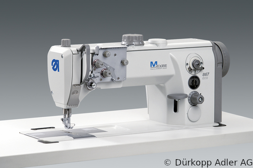 867-190020 Dürkopp Adler 1-Needle lockstitch flatbed bottom feed, needle feed and alternating foot top feed sewing machine (0867 990001 046)