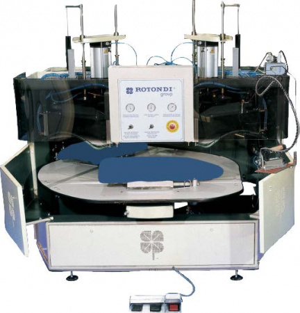 Rotondi 12RD O-312 Carousel 120 degree rotationfor L&R ladies jacket forepart ironing press. Equipped with Leonardo computer
