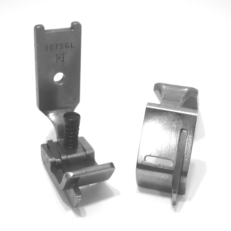 107SGL Guiding Foot — Left Guiding Foot for Singer / Juki Zigzag Machine Needle Hole Width : 7.5mm Pressing Width : 10.5mm
