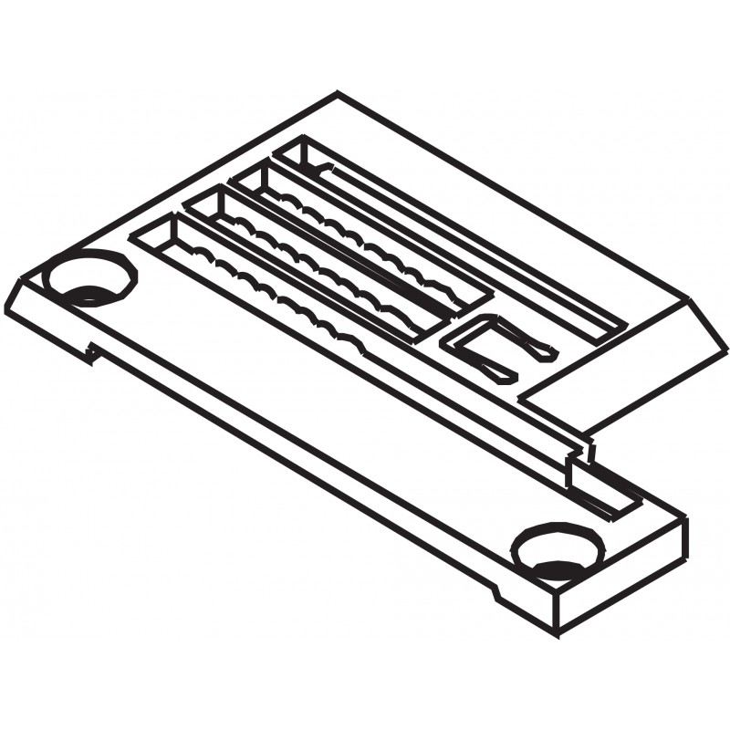 257029B Needle Plate — Needle Plate for Pegasus Coverstitch Machine Suitable for machine:
